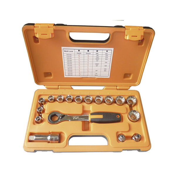 JUEGO DE AUTOCLE DE VASO PASANTE 1/2" - 17 PZAS