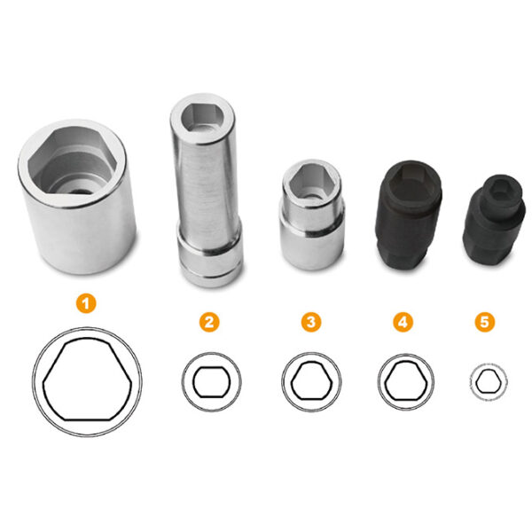 JUEGO DE VASOS PARA BOMBA INYECTORA DIESEL BOSH - 5 PZS
