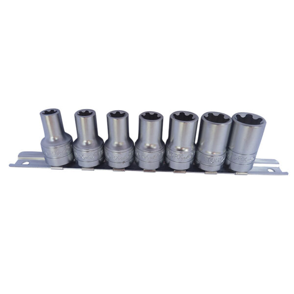JUEGO DE VASOS TORX PLUS - 3/8"", 7 PZS.