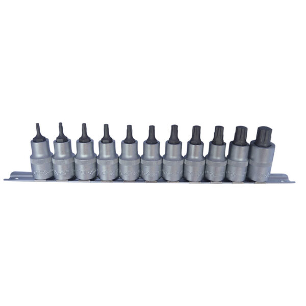 JUEGO DE PUNTAS EN VASOS TORX PLUS - 1/2"", 11 PZS.